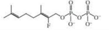Chapter 25.17, Problem 34P, The fluoro-substitued geranyl pyrophosphate shown here reacts with isopentenyl pyrophosphate to form 