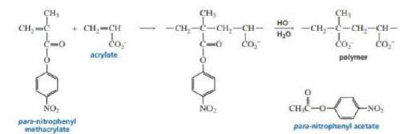 Chapter 27, Problem 44P, The polymer shown below is synthesized by hydroxide ion-promoted hydrolysis of a copolymer of 