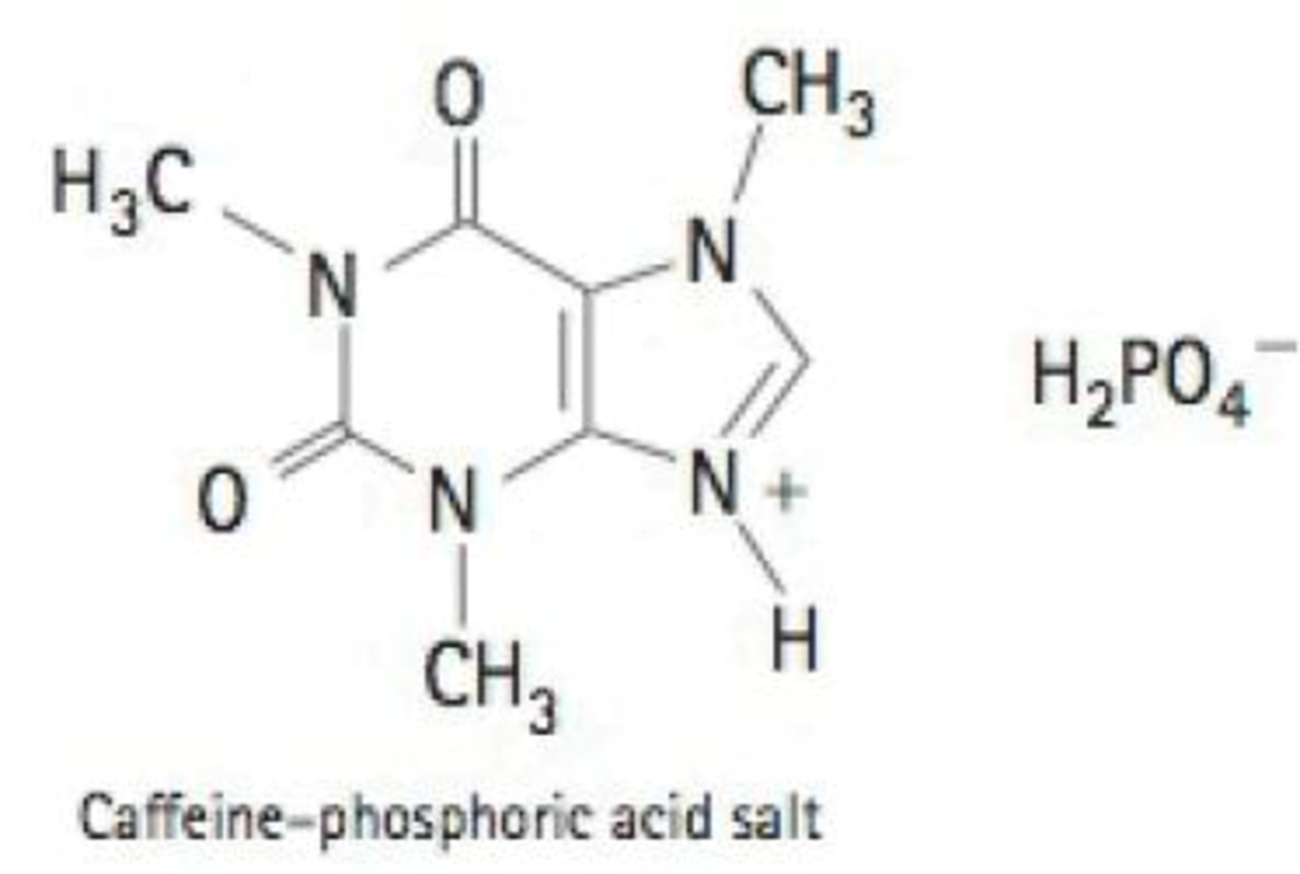 Chapter 19, Problem 58E, The phosphoric acid salt of caffeine has the structure This molecule behaves as an acid in that it 