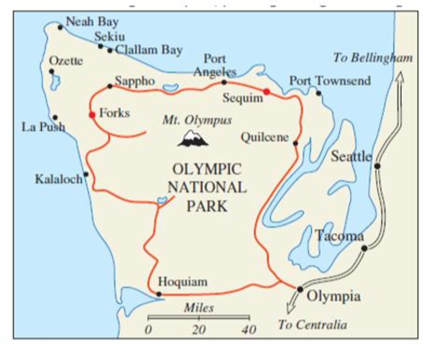 Chapter 1.2, Problem 30E, The Olympic Peninsula Following is a map of the Olympic Peninsula in the state of Washington. Using 