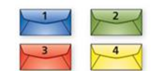 Chapter 11.3, Problem 37E, Selecting an Envelope In Exercises 37-40, a person randomly selects one of the four envelopes shown 