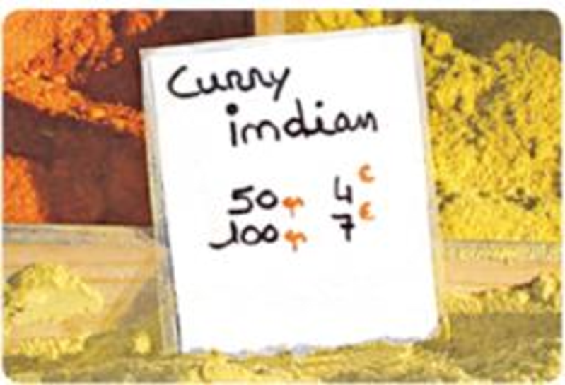 Chapter 7.3, Problem 59E, Curry As shown in the photo, curry being sold at an outdoor market in Paris costs 7 euros per 100 