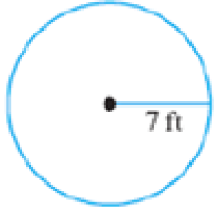Chapter 8, Problem 19RE, Determine (a) the area and (b) the circumference of the circle. Use the  key on a calculator and 