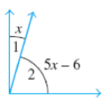 Chapter 8.1, Problem 76E, In Exercises 7578, the angles are complementary angles. Determine the measures of 1 and 2. 76. 