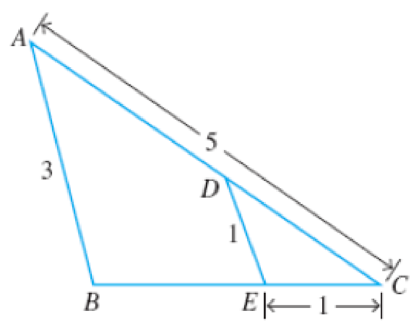 Chapter 8.2, Problem 53E, In Exercises 5356, triangles ABC and DEC are similar figures. Determine the length of 53. side BC. 