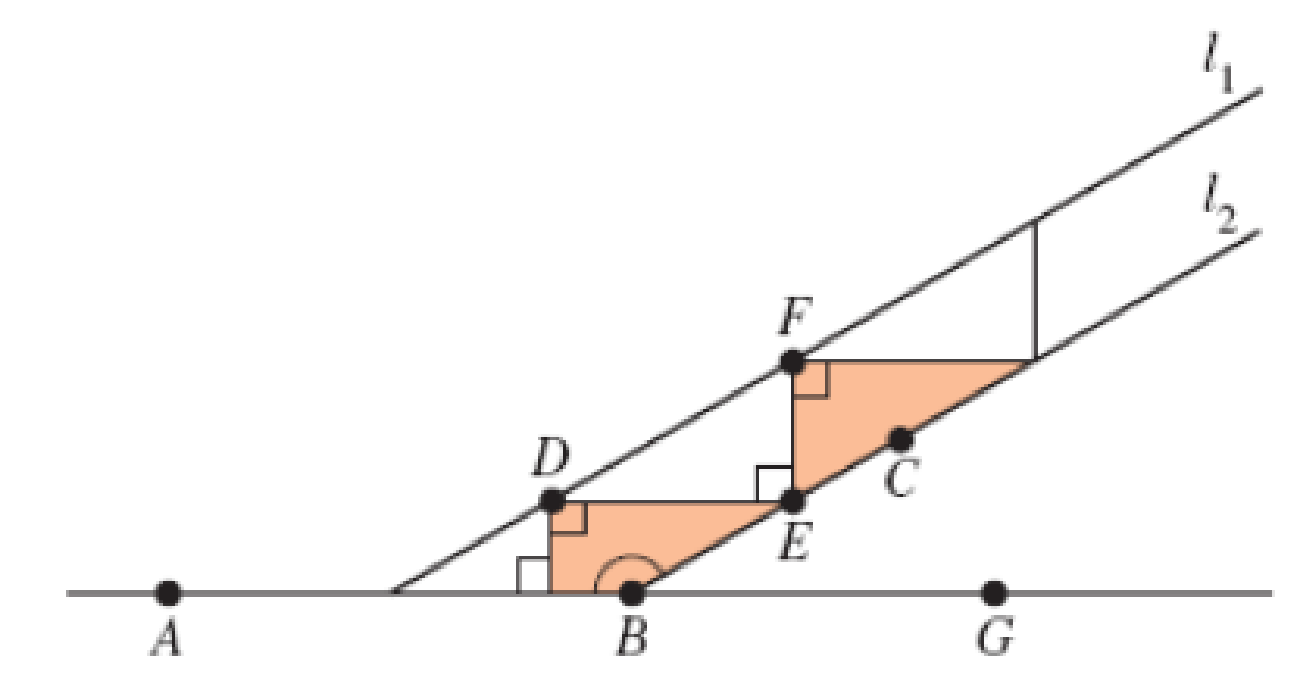 Chapter 8.2, Problem 73E, In Exercises 7376, determine the measure of the angle. In the figure, ABC makes an angle of 125 with 