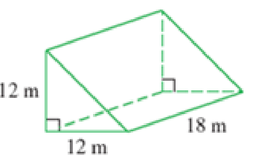 Chapter 8.4, Problem 15E, In Exercises 15-18, determine the volume of the three- dimensional figure. When appropriate, round 
