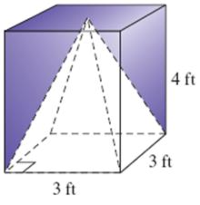 Chapter 8.4, Problem 25E, In Exercises 19-26, determine the volume of the shaded region. When appropriate, use the  key on 