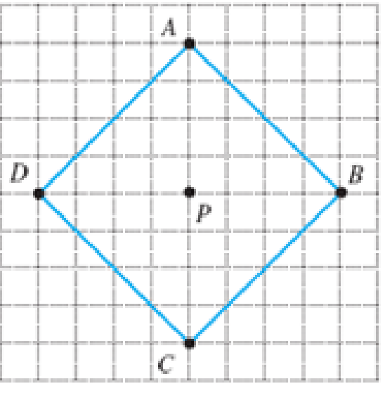 Chapter 8.5, Problem 46E, a. Rotate square ABCD, shown below, 90 about point P. Label the rotated square A'B'C'D'. b. Other 