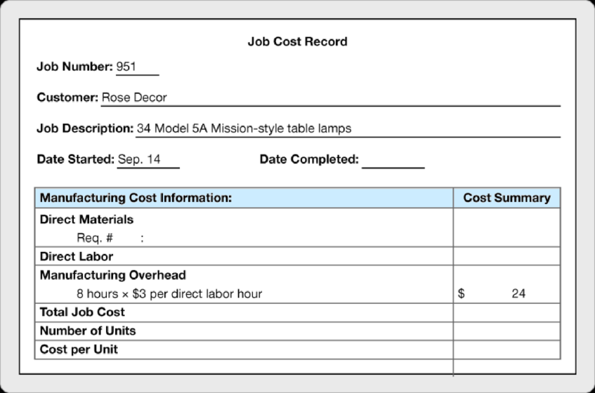 Chapter 3, Problem 3.32BE, Understand the flow of costs in a job cost shop (Learning Objective 2) Hamilton Lighting 