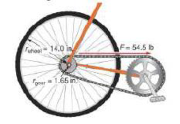 Chapter 10, Problem 4AC, Aaron a bicycle mechanic, is studying the mechanical advantage of the rear wheel The rear wheels , example  2