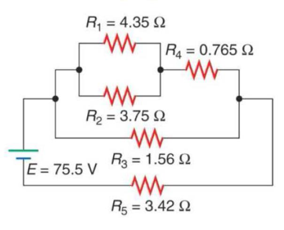 Chapter 17, Problem 27RP, Find the equivalent resistance in Fig. 17.82. Figure 17.82 