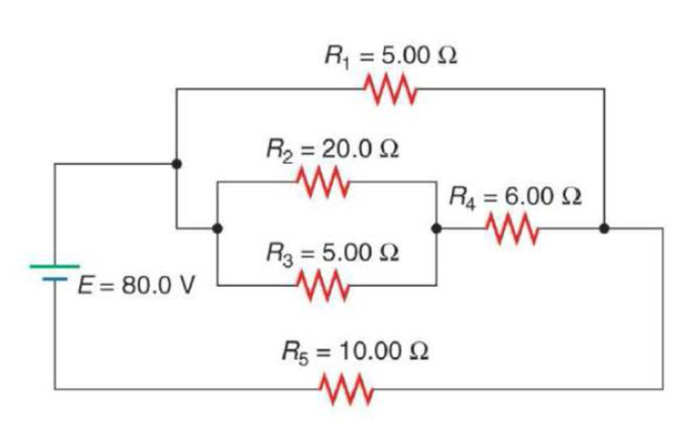 Chapter 17.9, Problem 23P, Find the voltage drop across R5. Figure 17.58 Use Fig. 17.58 in Problems 21 through 25. 