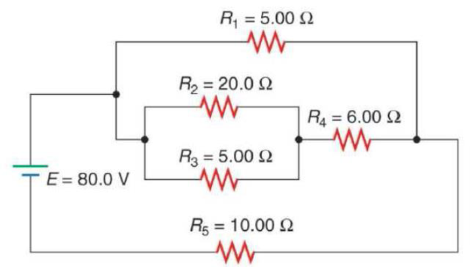 Chapter 17.9, Problem 24P, Find the voltage drop across R4. Figure 17.58 Use Fig. 17.58 in Problems 21 through 25. 