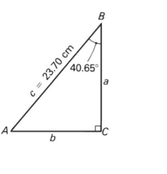 Chapter A.5, Problem 49P, Solve each triangle (find the missing angles and sides) using trigonometric ratios. 49. 