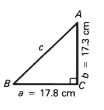 Chapter A.5, Problem 57P, Find the missing side in each right triangle using the Pythagorean theorem. 57. 