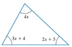 Chapter 2.6, Problem 33ES, Find the measure of each angle whose degree measure is represented in terms of x in the triangles in 