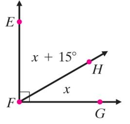 Chapter 10.3, Problem 41E, Given that EFG is a right angle, find the value of x. 