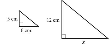 Chapter 10.7, Problem 1QQ, These two triangles are similar. Find the length of side x. 