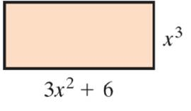 Chapter 3, Problem 64RP, Write the area of the rectangle as algebraic expression and simplify. 