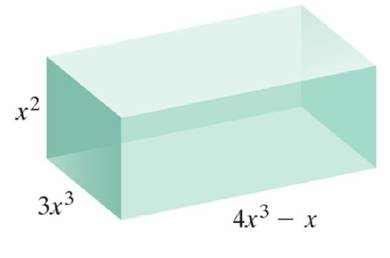 Chapter 3.4, Problem 72E, Write the volume of each rectangular solid as an algebraic expression and then simplify. 