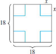 Chapter 6.3, Problem 39E, Constructing a Box A box can be formed by cutting a square out of each corner of a piece of tin and 