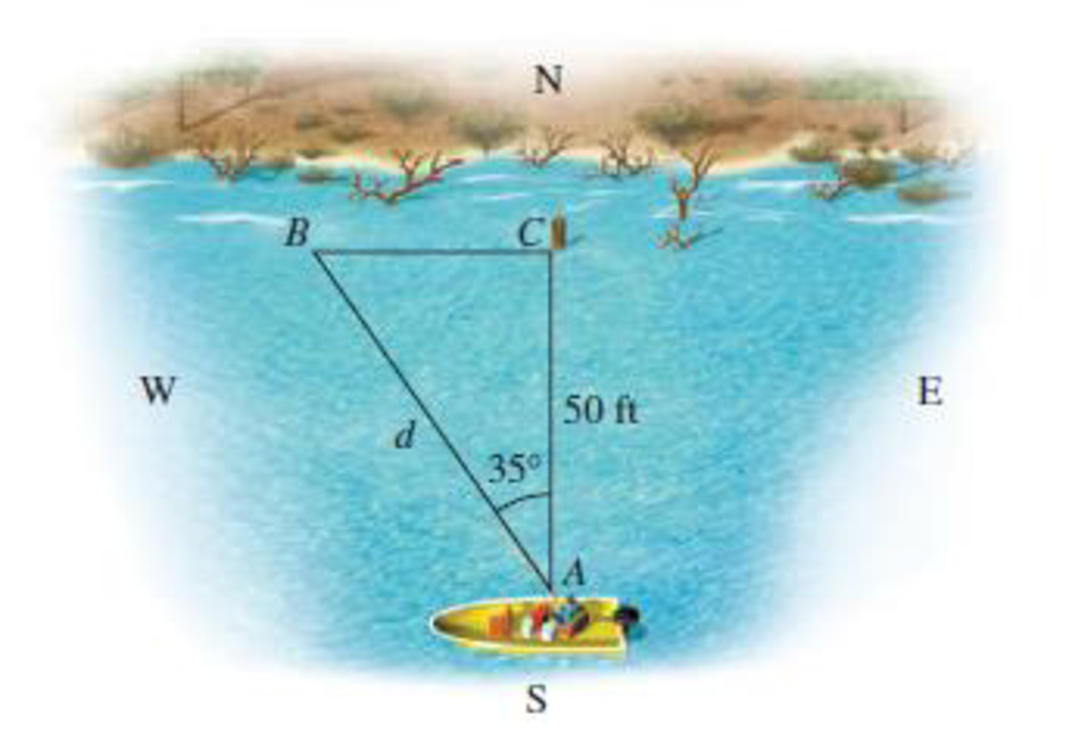 Chapter 6.2, Problem 20E, Setting a Fishing Reel Line Counter. A fisherman who is fishing 50 ft directly out from a visible 