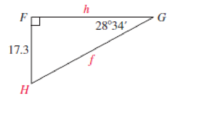 Chapter 6.2, Problem 6E, In Exercises 1–6, solve the right triangle.
6. 
 
