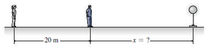 Chapter 14, Problem 58P, Figure 14.38 shows two observers 20 m apart on a line that connects them to a spherical light 