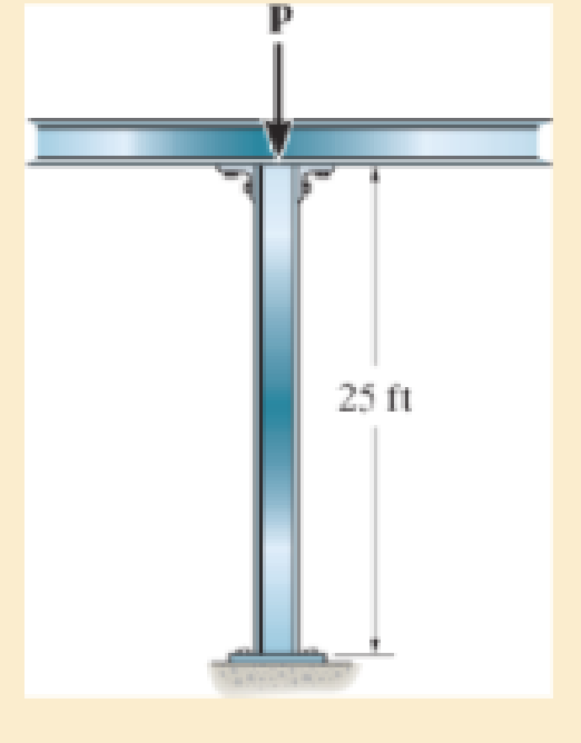 Chapter 13.3, Problem 13.14P, The W8  67 wide-flange A-36 steel column can be assumed fixed at its base and pinned at its top, 