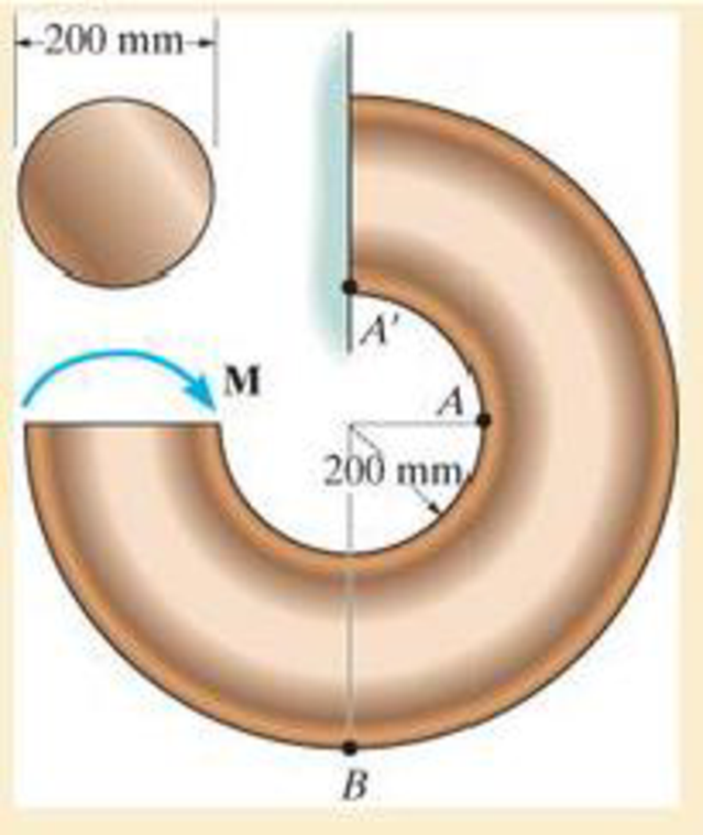 Chapter 6.9, Problem 6.148P, The member has a circular cross section. If the allowable bending stress is allow = 100 MPa, 