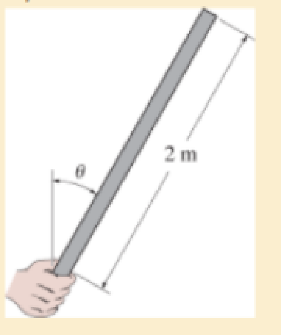 Chapter 8, Problem 8.6RP, If it has a mass of 5 kg/m, determine the largest angle , measured from the vertical, at which it 