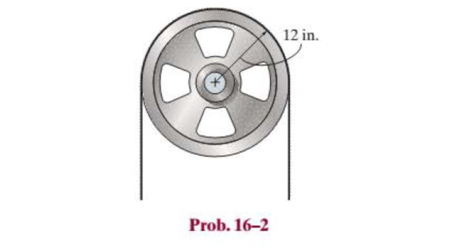 Chapter 16.2, Problem 2P, The L2 steel blade of the band saw wraps around the pulley having a radius of 12 in. Determine the 