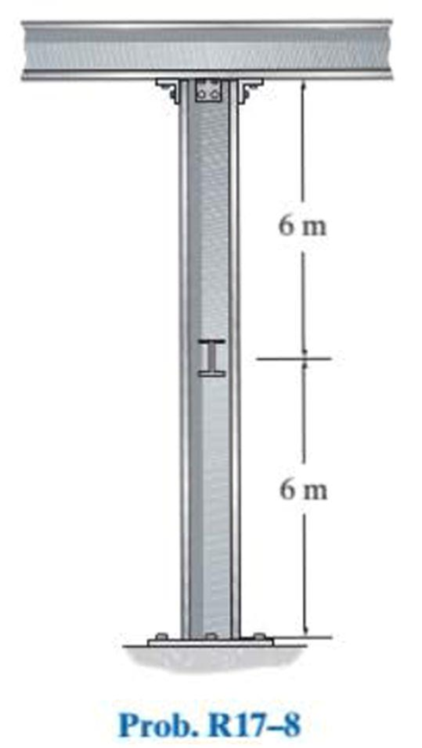 Chapter 17, Problem 8RP, The W200  46 wide-flange A992-steel column can be considered pinned at its top and fixed at its 
