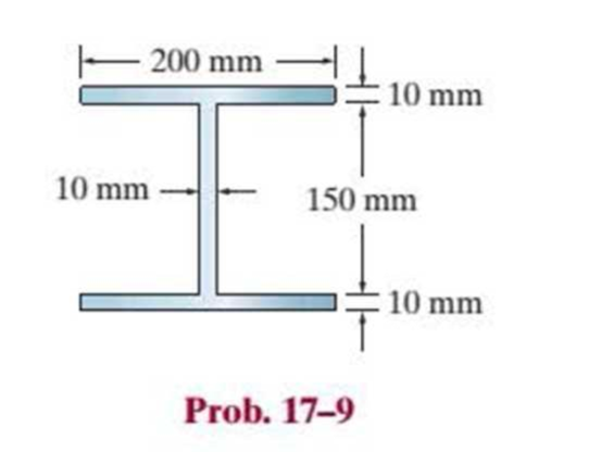 Chapter 17.3, Problem 9P, A steel column has a length of 9 m and is fixed at both ends. If the cross-sectional area has the 