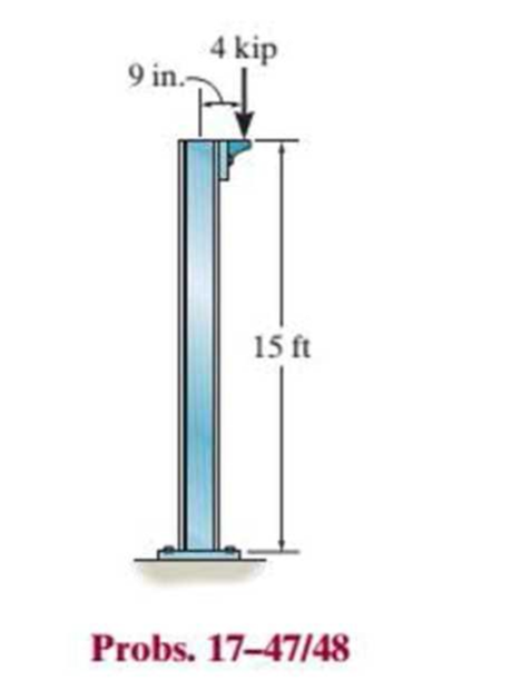 Chapter 17.4, Problem 48P, The W10  12 structural A-36 steel column is used to support a load of 4 kip. If the column is fixed 