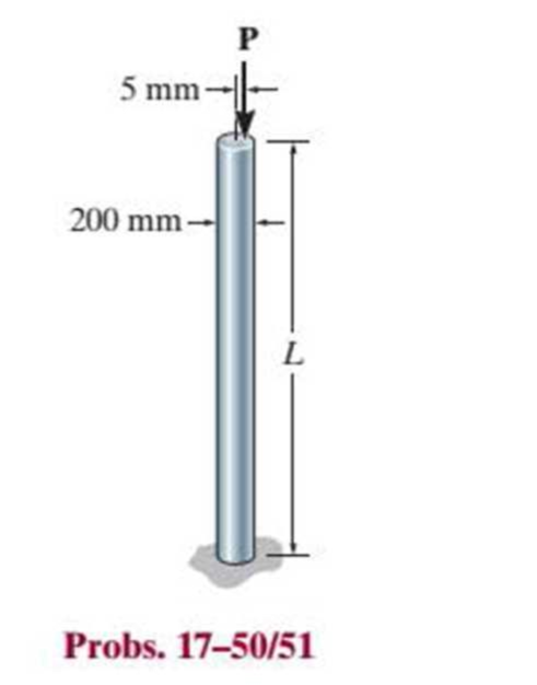 Chapter 17.4, Problem 51P, The aluminum rod is fixed at its base and free and at its top. If the length of the rod is L = 2 m, 