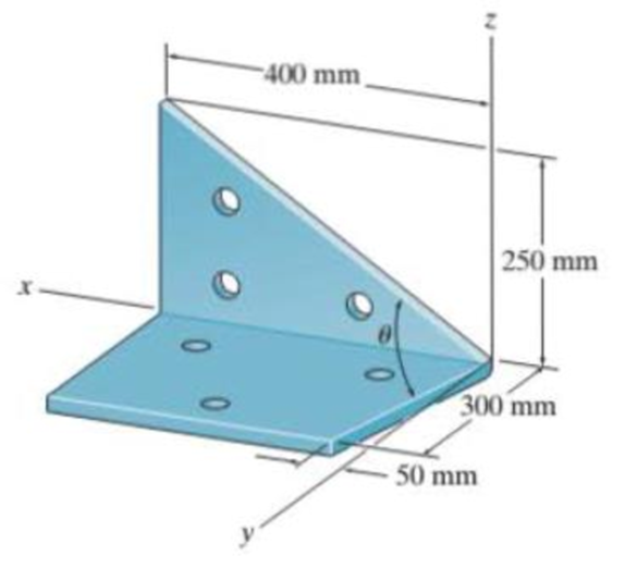 Chapter 2, Problem 7RP, Determine the angle  between the edges of the sheet-metal bracket. Prob. R27 