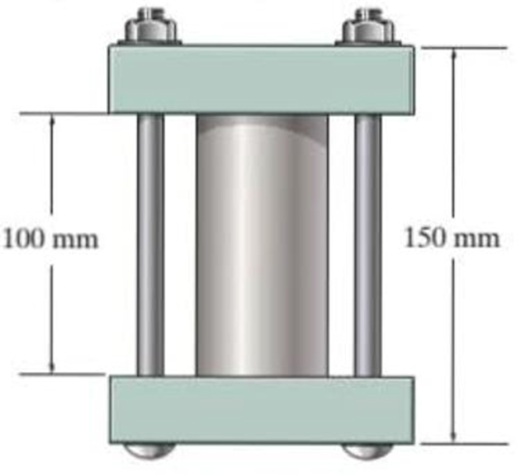 Chapter 9.6, Problem 69P, The 50-mm-diameter cylinder is made from Am 1004-T61 magnesium and is placed in the clamp when the 