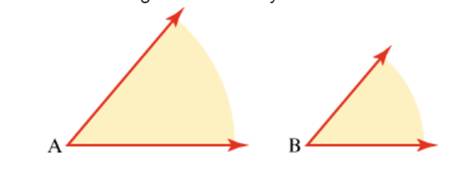 Chapter 10.1, Problem 1P, Tiffany says that the angle at A in Figure 10.29 is bigger than the angle at B. Why might she think 