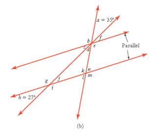 Chapter 10.1, Problem 2P, Given that the indicated lines in Figure 10.30(a) are parallel, determine the unknown angles without 