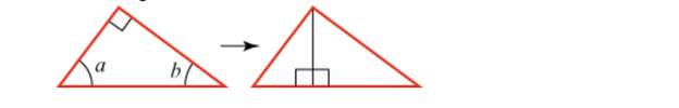 Chapter 10.4, Problem 18P, Given a right triangle that has angles a, b, and 90°, draw a tine segment from the comer where the 