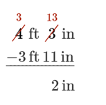 Chapter 3.3, Problem 7P, Problem: Matteo is 4 feet 3 inches tall. Nico is 3 feet 11 inches tall. How much taller is Matteo 