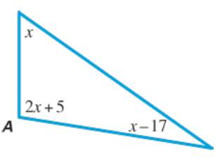 Chapter 9.2, Problem 12E, We have indicated the measures of the angles of the triangles in Exercises 1114 in terms of x. Find 