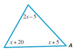 Chapter 9.2, Problem 14E, We have indicated the measures of the angles of the triangles in Exercises 1114 in terms of x. Find 