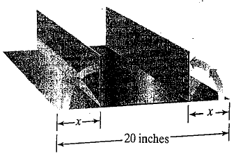 Chapter 1.10, Problem 17PE, A rain gutter is made from sheets of aluminum that are 20 inches wide. As shown in the figure, the 