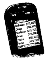 Chapter 2.8, Problem 71E, Application Exercises The cellphone screen shows coordinates of six cities from a rectangular 