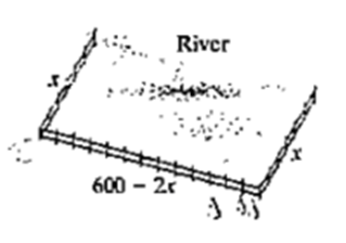 Chapter 3.1, Problem 65E, You have 600 feet of fencing to enclose a rectangular plot that border on a river. If you do not 