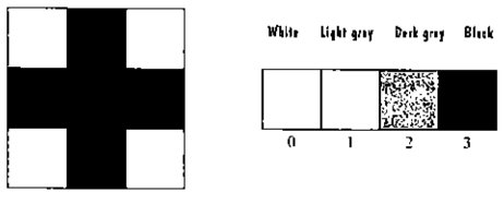 Chapter 6.3, Problem 51E, The + sign in the figure is shown using 9 pixels in a 3  3 grid. The color levels are given to the 