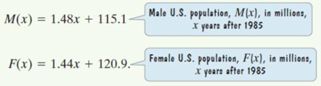 Chapter 3, Problem 68RE, The bar graph shows the population of the United States, in millions, for six selected years. , example  2